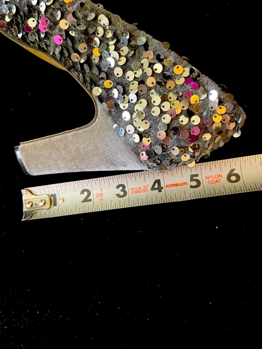 ❤️ PROM Women’s sequin-embellished pointed-toe pump shoes. Sz 37 - Picture 4 of 11